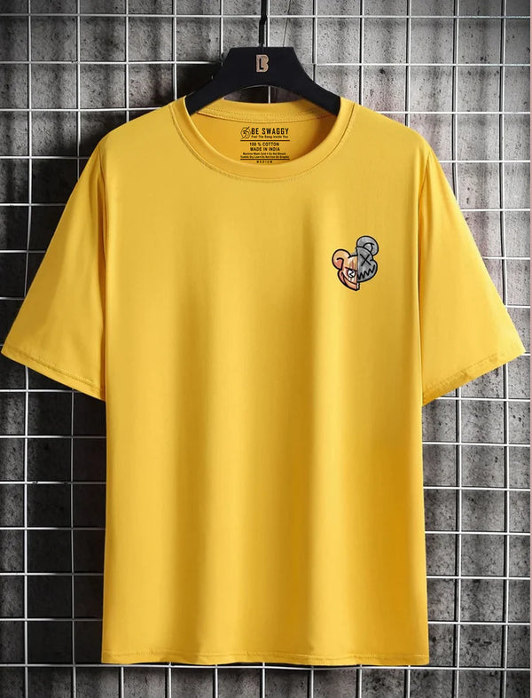BEAR Yellow Men's Cotton T-Shirt