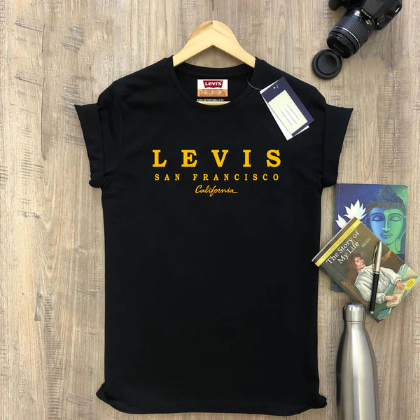 LEVIS Black Men's Cotton T-Shirt