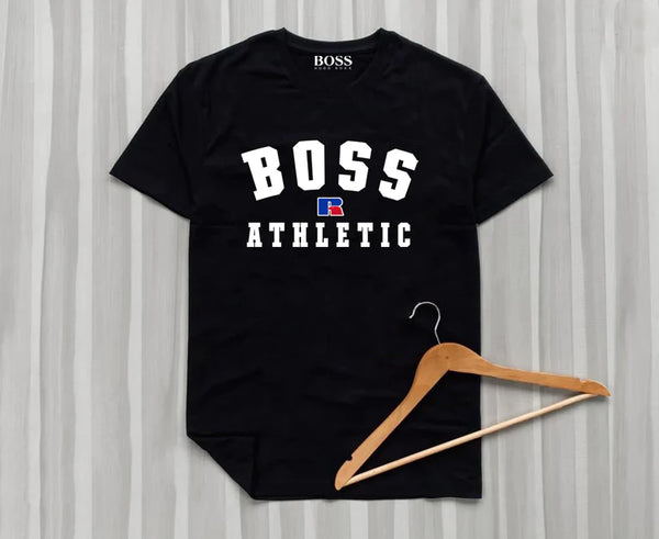 Boss Men's Black Cotton T-Shirt