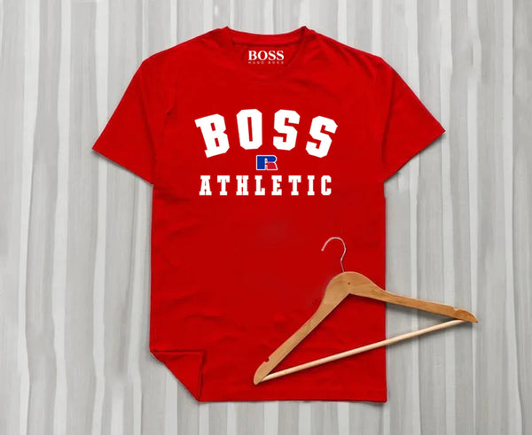Boss Men's Red Cotton T-Shirt