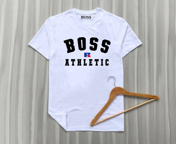 Boss Men's White Cotton T-Shirt