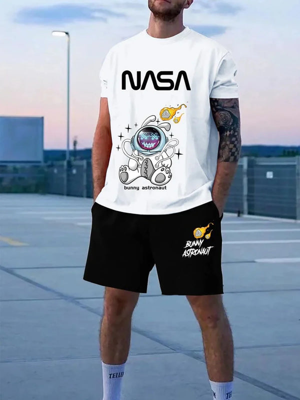 NASA White T-Shirt & Short Combo