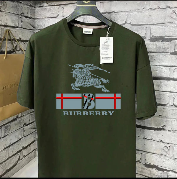 Burberry Olive Men's Cotton T-Shirt