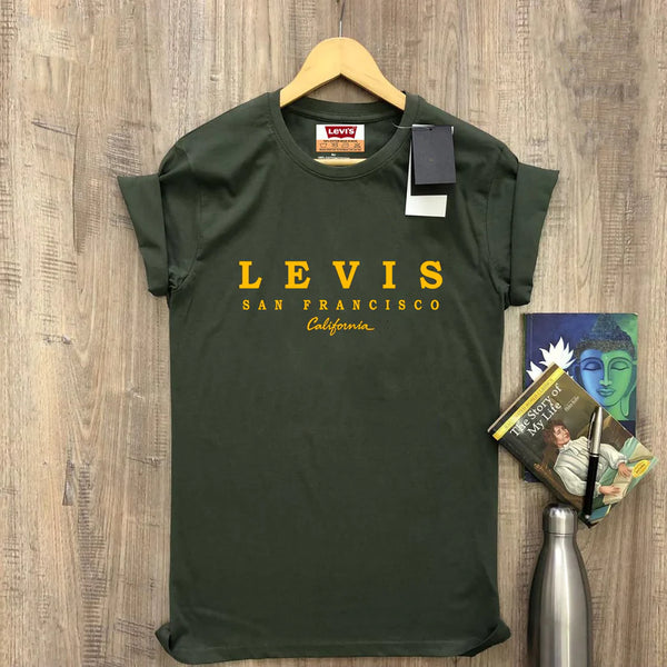 LEVIS Olive Men's Cotton T-Shirt