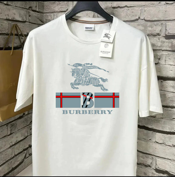 Burberry White Men's Cotton T-Shirt